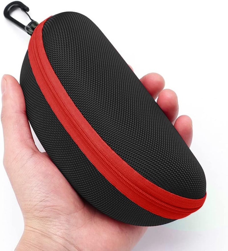 SteelFever 3pcs Zipper Hard Shell Sunglasses Case and Eyeglasses Case Portable Travel Glasses Case with Plastic Hook - Image 4
